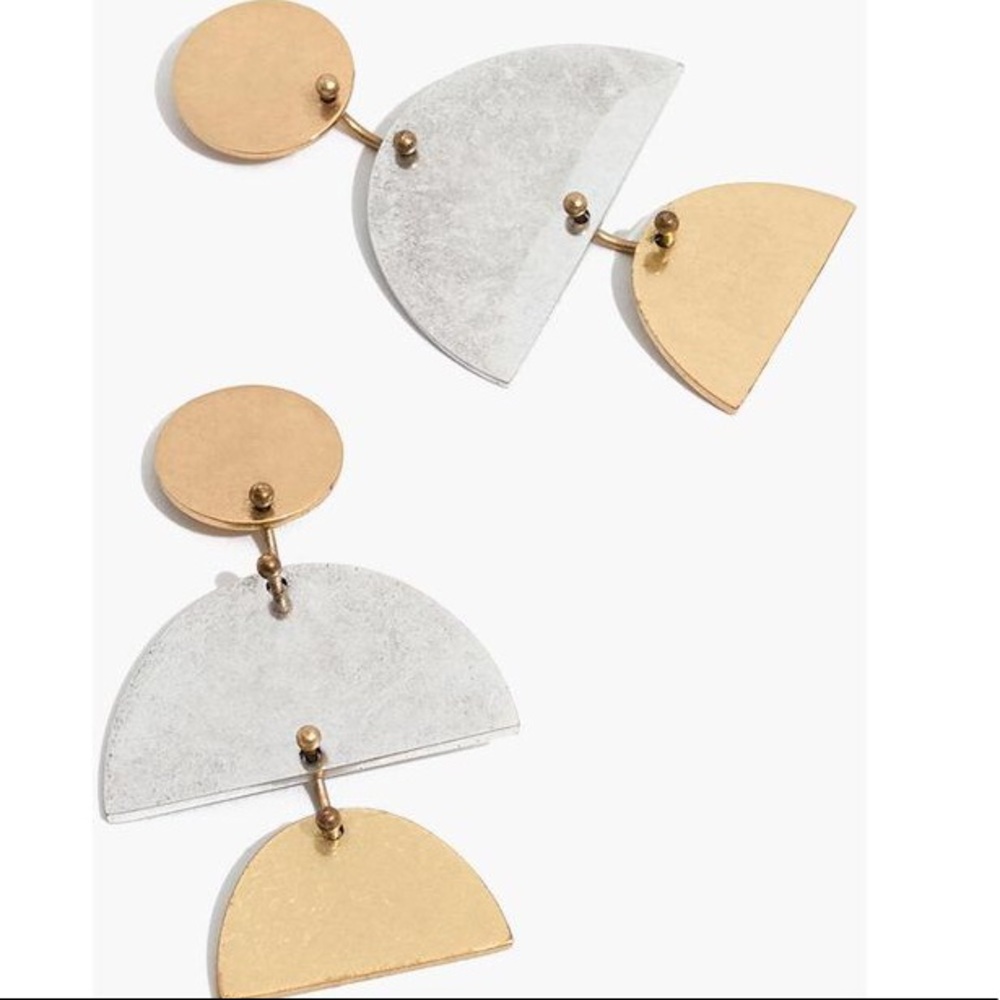 NWT Madewell Mixed Metal Statement Earring - Picture 2 of 5